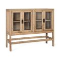Virelle Natural Mindi Wood 4 Door Hall Cabinet thumbnail 2