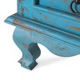 Atrium Distressed Turquoise Blue Mango Wood 2 Door 2 Drawer Hall Cabinet thumbnail 4