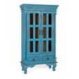 Atrium Distressed Turquoise Blue Mango Wood 2 Door 2 Drawer Hall Cabinet thumbnail 2