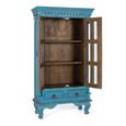 Atrium Distressed Turquoise Blue Mango Wood 2 Door 2 Drawer Hall Cabinet thumbnail 3