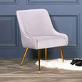 Bedroom Chair - Light Grey Velvet