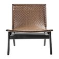 Clearance - Leeds Lounge Chair - Brown Leather - FSS14753