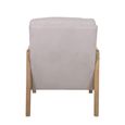 Ida Armchair - Cream Fabric and Rattan
