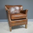 Accent Armchair - Brown Leather