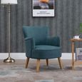 Keira Armchair - Teal Fabric