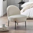 Clearance - Lulu Accent Chair - Ivory Boucle Fabric - FSS17250
