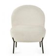 Clearance - Lulu Accent Chair - Ivory Boucle Fabric - FSS17250