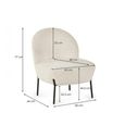 Clearance - Lulu Accent Chair - Ivory Boucle Fabric - FSS17250