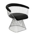 Anzio Chair - Black Velvet with Brushed Silver Base