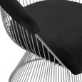 Anzio Chair - Black Velvet with Brushed Silver Base