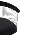 Anzio Chair - Black Velvet with Brushed Silver Base