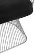 Anzio Chair - Black Velvet with Brushed Silver Base