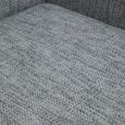 Azalea Lounge Chair - Grey Fabric with Footstool