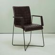 Buffalo Weave Chair - Black - Leather with Metal