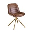 Buffalo Accent Chair - Swivel - Brown - Leather