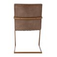 Buffalo Accent Chair - Swivel - Grey - Leather with Gold Metal