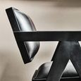 Buffalo Armchair - Black - Leather with Wood