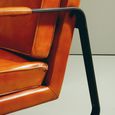 Buffalo Armchair - Tan - Leather with Black Metal