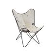 Buffalo Butterfly Chair - White and Black Cowhide