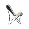 Buffalo Butterfly Chair - White and Black Cowhide