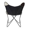 Buffalo Butterfly Chair - White and Black Cowhide