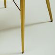 Buffalo Chair - Grey - Leather with Gold Metal Legs