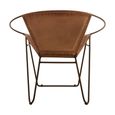 Buffalo Iron Chair - Light Brown - Leather