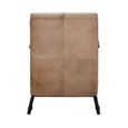 Buffalo Lounge Chair - Grey - Leather with Metal Legs
