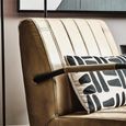 Buffalo Lounge Chair - Grey - Leather with Metal Legs