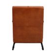 Buffalo Lounge Chair - Tan - Leather with Metal Legs