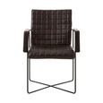 Buffalo Weave Chair - Black - Leather with Metal