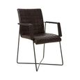 Buffalo Weave Chair - Black - Leather with Metal