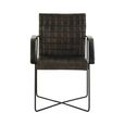 Buffalo Weave Chair - Grey - Leather with Metal