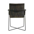 Buffalo Weave Chair - Grey - Leather with Metal
