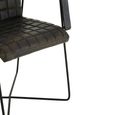 Buffalo Weave Chair - Grey - Leather with Metal