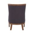 Cabra Armchair - Graphite Grey Fabric with Mahogany Wood Frame