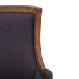 Cabra Armchair - Graphite Grey Fabric with Mahogany Wood Frame