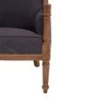 Cabra Armchair - Graphite Grey Fabric with Mahogany Wood Frame