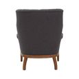 Cabra Armchair - Graphite Grey Fabric with Wood
