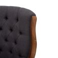 Cabra Armchair - Graphite Grey Fabric with Wood