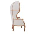 Cabra Dome Armchair - Cream Fabric with Wood Frame