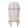 Cabra Dome Armchair - Cream Fabric with Wood Frame