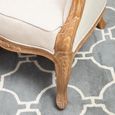 Cabra Dome Armchair - Cream Fabric with Wood Frame