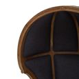 Cabra Dome Armchair - Graphite Grey Fabric with Wood Frame