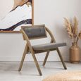 Cebu Folding Chair - Grey Wash - Padded - Elm Wood