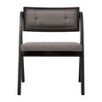 Cebu Folding Chair - Grey Wash - Padded - Black Elm Wood