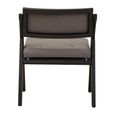 Cebu Folding Chair - Grey Wash - Padded - Black Elm Wood