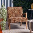 Cefena Armchair - Leopard Print Fabric