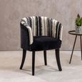 Cefena Chair - Black and White Fabric