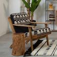 Cefena Lounge Chair - White and Black Fabric